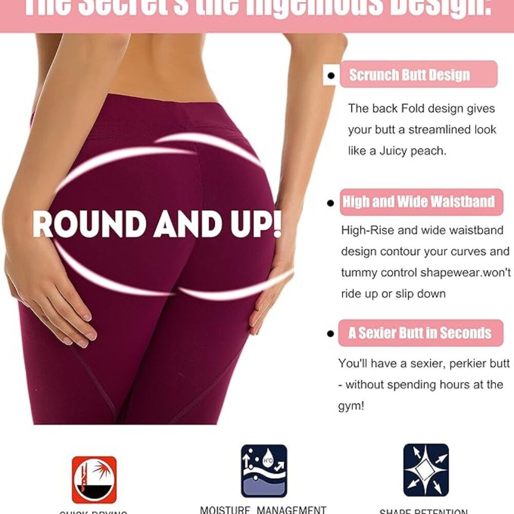 Running Girl Leggings Size M - Magenta - Picture 5 of 7